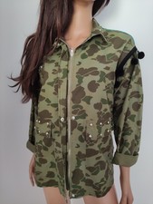 Bnwt Zara Military Camouflage Khaki Pom Pom Aztec Embroidered Jacket Small £70