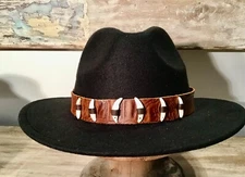 crocodile leather print Hat band for all hats with 6 teeth Australian made  