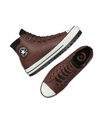 Men's Converse Chuck Taylor All Star Brown City Trek Leather Waterproof Boot New - Picture 4 of 7