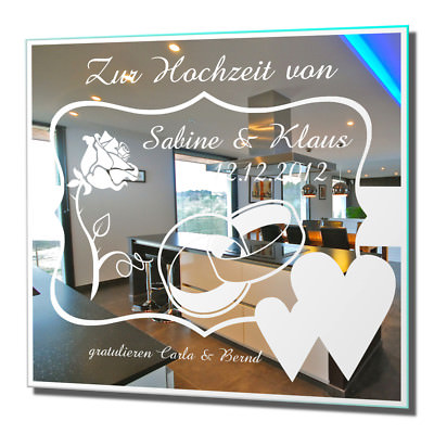 Motivspiegel Hochzeit 8 Geschenk Ehe Wandbild Gravur Homedeko Wedding Love