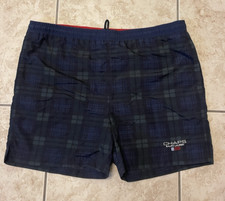 Chaps Ralph Lauren Men's Lined Board Shorts Large Green Swim Trunks Surf Vintage