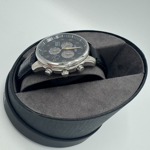 CITIZEN ECO-DRIVE BL5421-10L MENS SILVER CHRONOGRAPH ANALOGUE BLUE DIAL WATCH - Picture 10 of 12