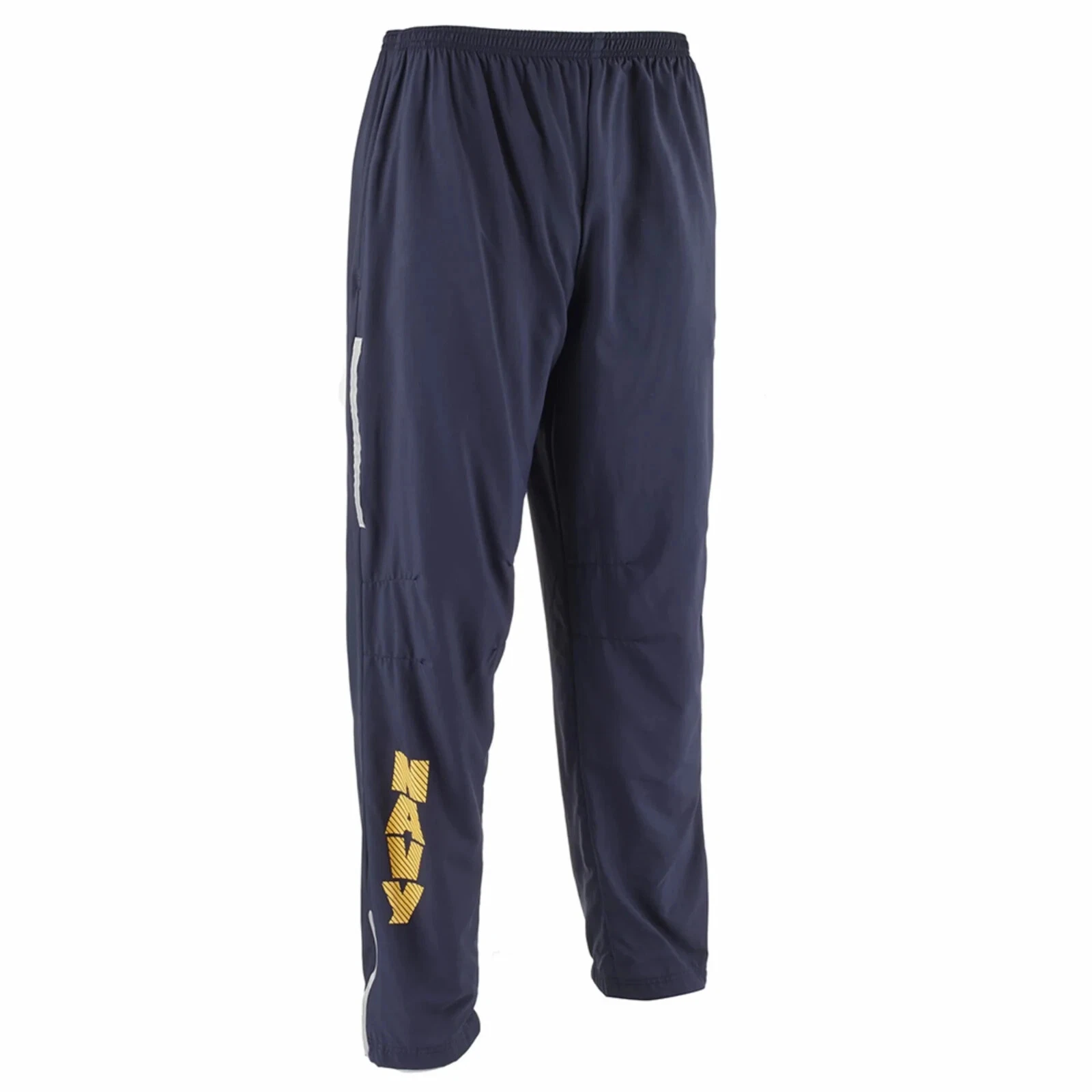 GI Military Issue US Navy Physical Training PT Pants Gold Logo Medium Long