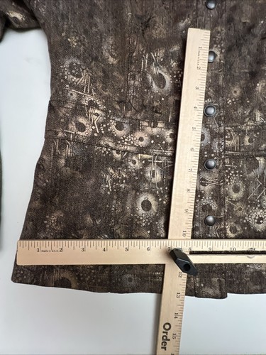 Coldwater Creek Jacket Women's Size 6 Brown & Shiny Gold Jacket Snap Front lined - Picture 8 of 18