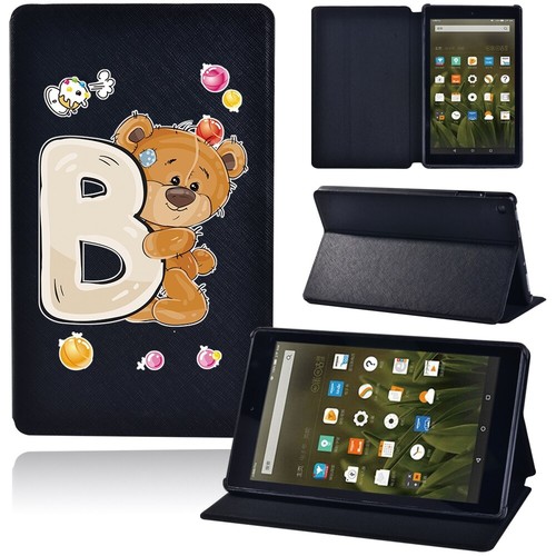 Bear Leather tablet Stand Cover Case For Amazon Fire 7/HD 8 10/HD 8 10 plus+Pen - Picture 12 of 36