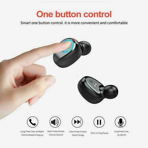 Zestaw słuchawkowy Bluetooth Bezprzewodowe słuchawki stereo Mini słuchawki douszne Redukcja szumów - Zdjęcie 2 z 14