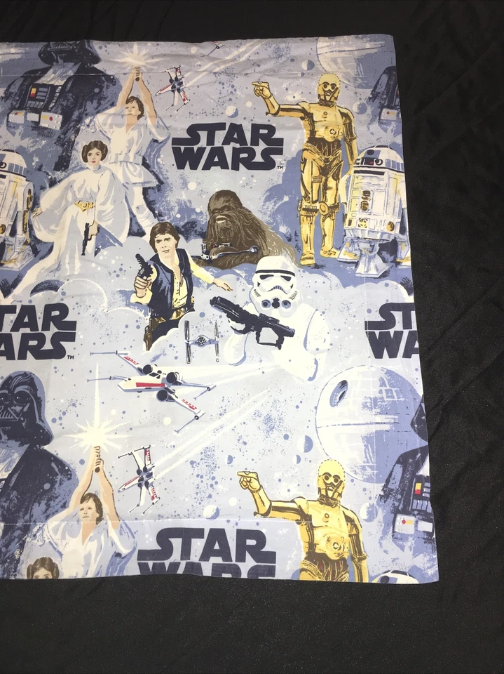 Almohada Pottery Barn Kids Star Wars A New Hope Std Sham Han Luke Leia Darth Vader Foto 4 de 4