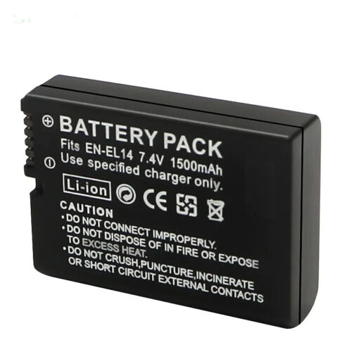 Nikon EN-EL14a D3200 D3400 D5300 D5600 coolpix P7100 P7800 1500mAh Battery - Picture 1 of 6