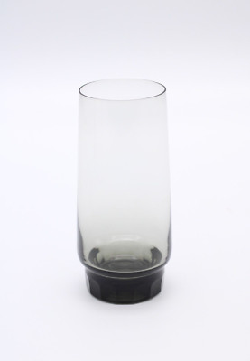 Driburg Kristall Rauchglas Turmalin grau Wasserglas 50er 60er Jahre H 13 cm