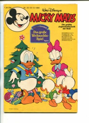 MICKY MAUS #52-1980-GERMAN LANGUAGE ISSUE-CARL BARKS-WALT DISNEY-DONALD vg-