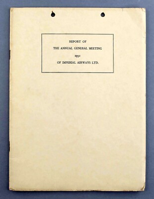 KAISERLICHE LUFTWEGE BERICHT DER JAHRESHAUPTVERSAMMLUNG 1931 STRECKENKARTE FLIEGERBOOT