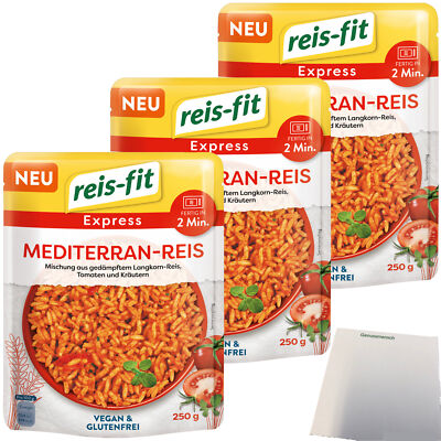 Reis-Fit Express mediterran Reis 3er Pack 3x250g Packung usy Block