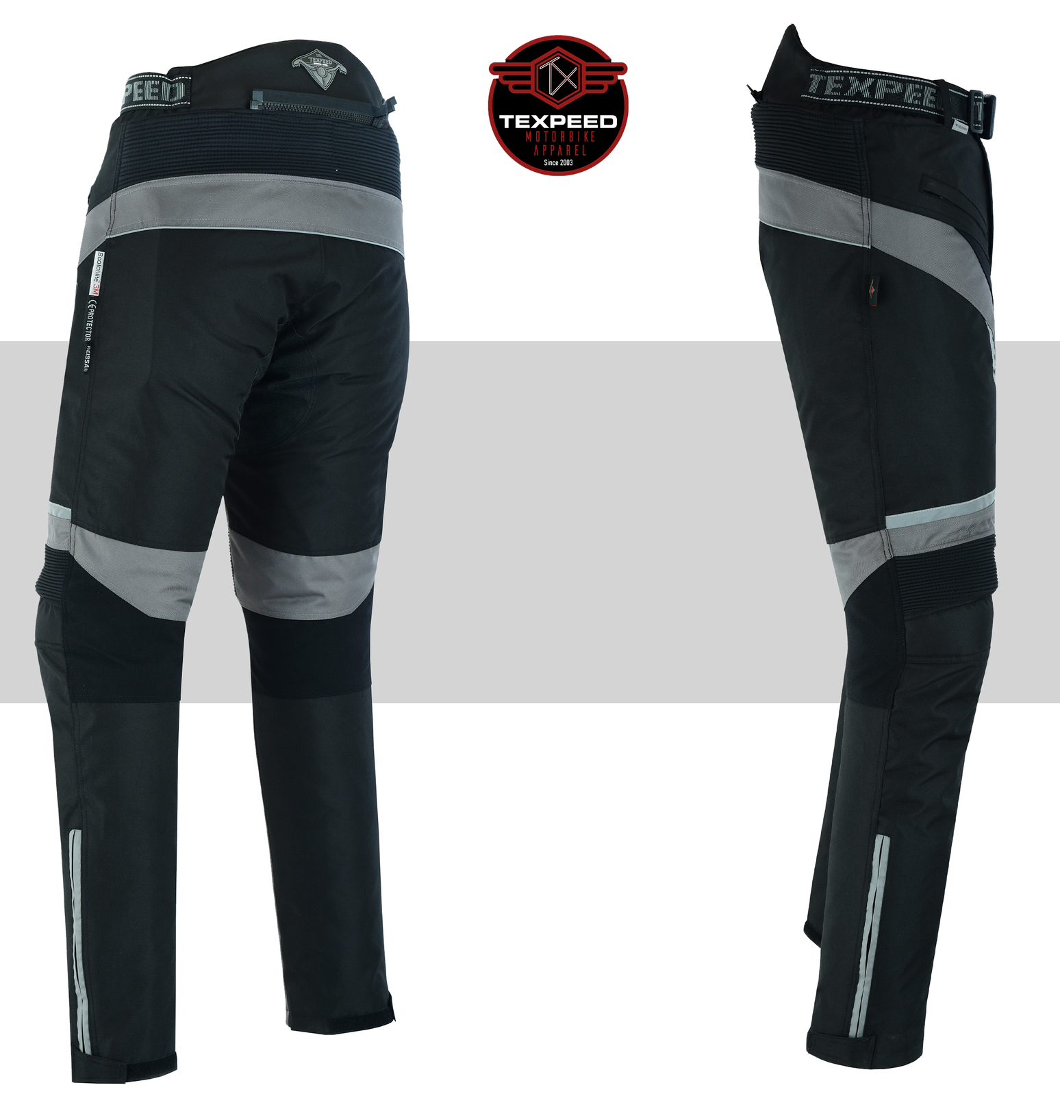 Motorcycle Trousers Armoured Motorbike Waterproof Cordura With New CE