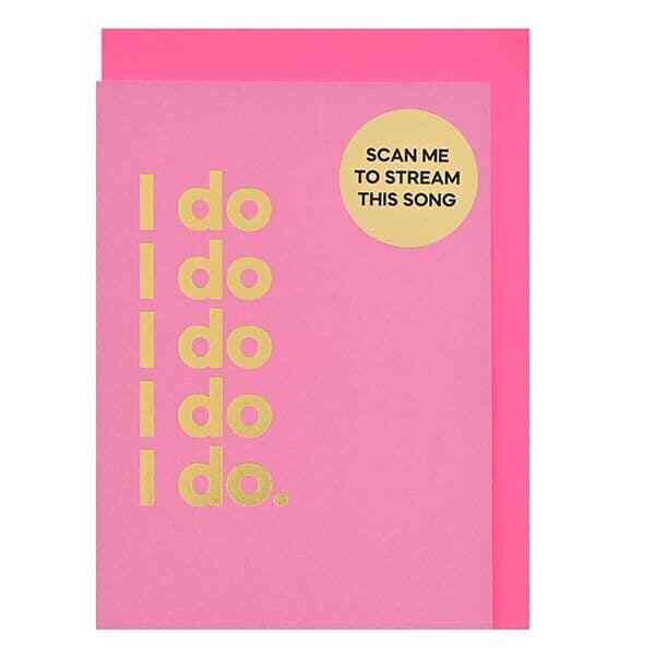 ABBA ""I do I do I do I do I do"" Card - Music Gift - Scan QR Code to Play Card