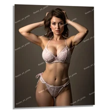 8x10 MILANA VAYNTRUB AT&T Girl Pink Lingerie Glamor EXCLUSIVE Photo Print MVA007