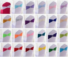 Stuhlschleifen Stretch Schleifenbänder Schleifen für Stuhlhussen Hochzeit ZX