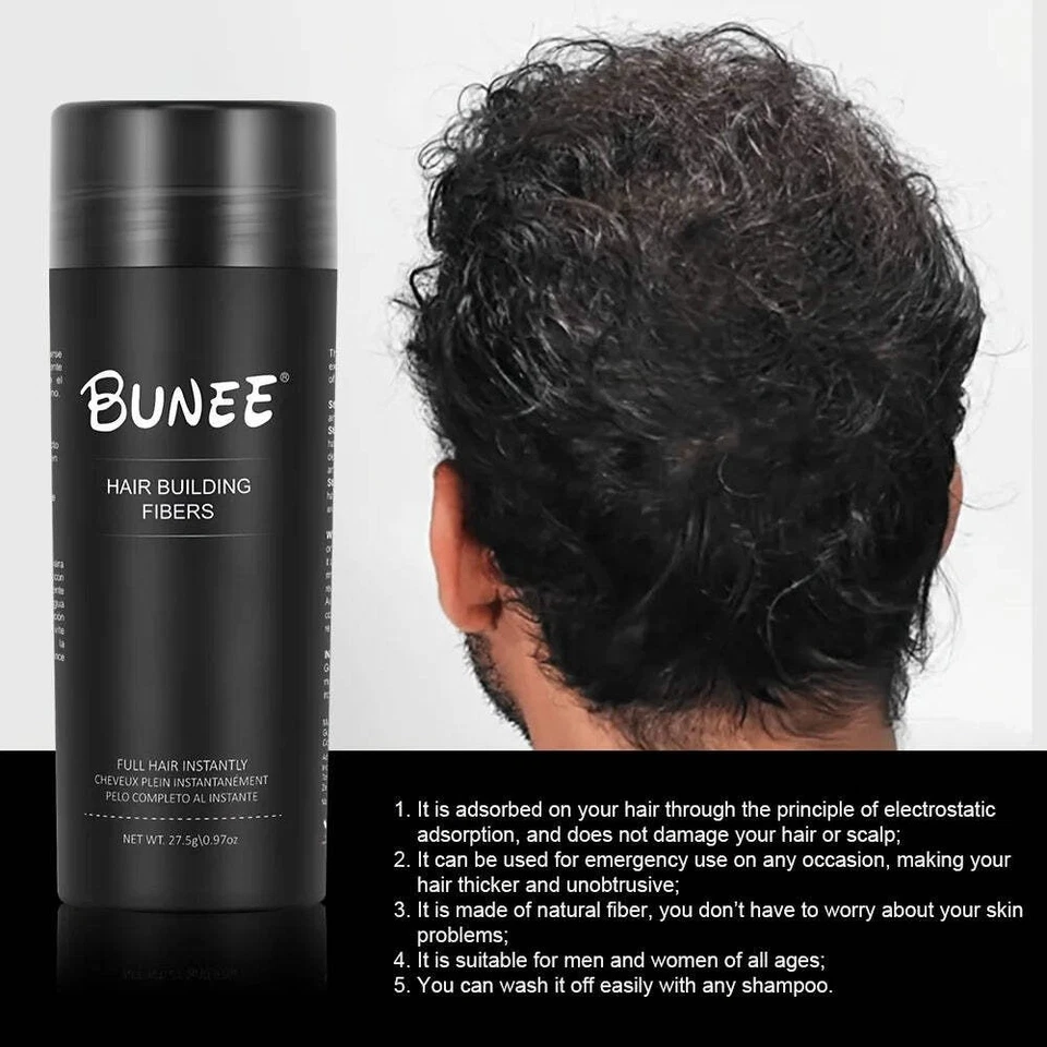 Men's Hair Thickening Fibers | BUNEE Natural Hair Fiber - Image 4 of 4