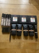 14 Sleek Assorted Lot Highlighting Palettes, Foundation & Concealer