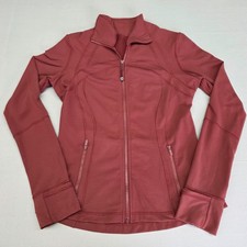 Lululemon Women s Define Full Zipper Jacket Size 10 Burgundy Thumb Holes