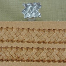 Stainless Steel Craftplus - Basket Weave Border Stamp Leather Stamping Tool