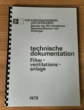 NVA HANDBUCH FILTERVENTILATIONSANLAGE DES LAK KOFFERS,IFA W50,ROBUR,URAL,L60