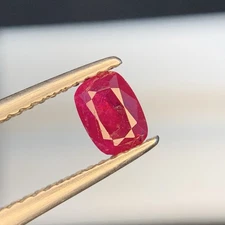No Heat 0.50 Ct Ruby from Afghanistan 5.3x3.9x2.3mm Long Cushion Cut Loose gem