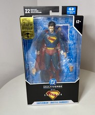 Mcfarlane DC Multiverse Gold Label SUPERMAN 7 Figure Battle Damage Movie New