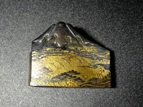 Habaki Antique Vintage Japanese Sword Fitting Accessory Koshirae Shirasaya 富士山 - Picture 5 of 11