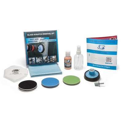 3'' Glass Scratch Removal Kit for use with a Drill on All Glass Surfaces