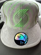 Portland Trailblazer UNK Fitted 7 1/2 Green & Gray Color way Suede NBA