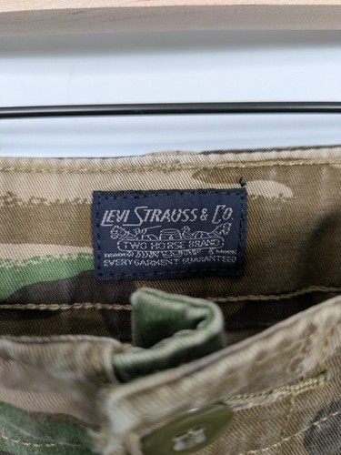Levi Strauss Camo Cargo Shorts Mens 34 Utility Military Style Y2K Baggy - Picture 2 of 7
