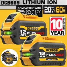 2Pack 12.0AH DCB609-2 For DEWALT DCB609 20V/60V MAX FLEXVOLT Lithium-Ion Battery