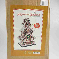 Kurt Adler "Gingerbread Junction" Light Up LED Gingerbread House Tabletop Decor
