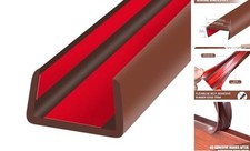 Rubber Edge Trim, Flexible Self Adhesive U Shaped Peel and Stick Edge Banding,