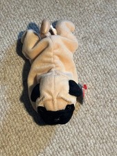 Vintage 1996 Ty Beanie Baby Pugsly the Pug Dog Plush