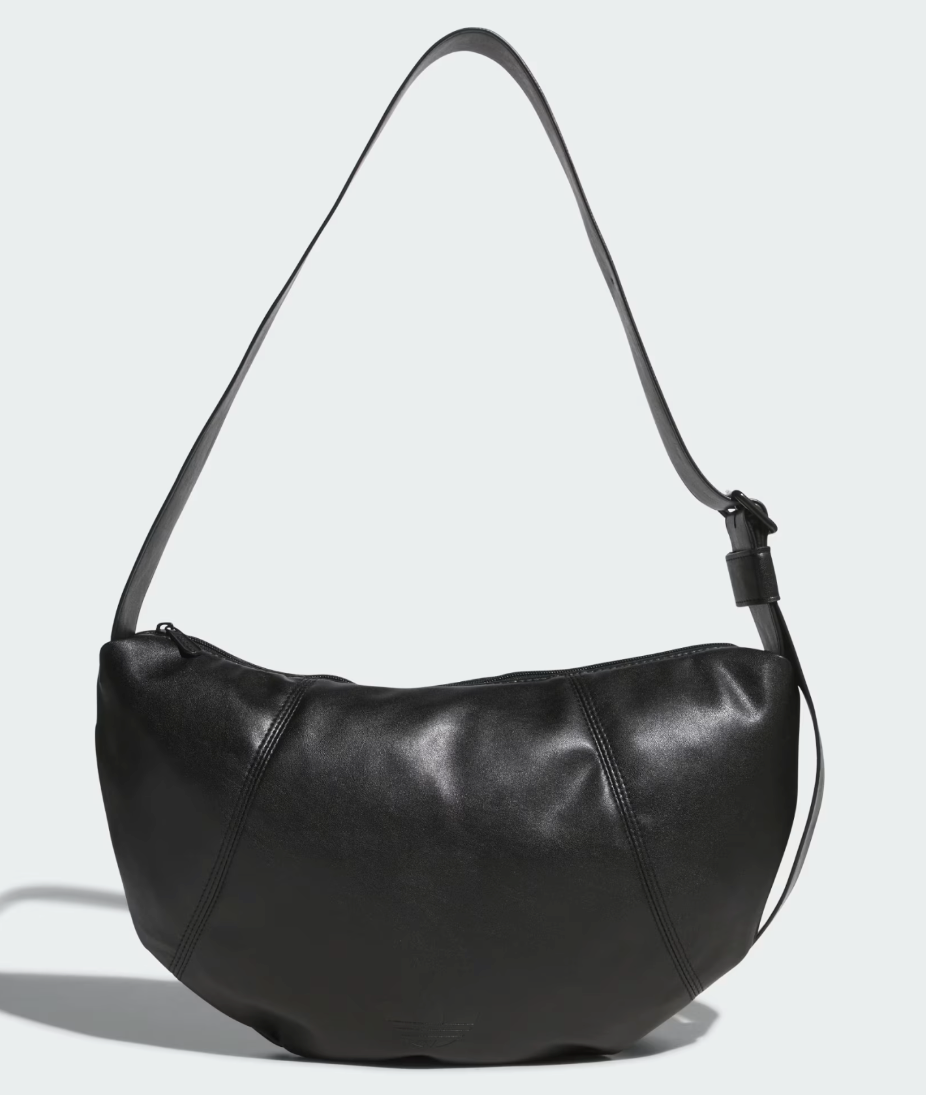 adidas Originals Sporty Hobo Shoulder Bag Unisex Casual Fashion Bag Black KQ5548
