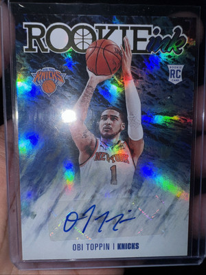 Carte Panini Private Signings 2021 - Obi Toppin Rookie Icon Auto On Card - Knicks / NBA - Autographe Authentifié