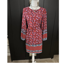 LOFT Floral belted bohemian mini dress Size MP