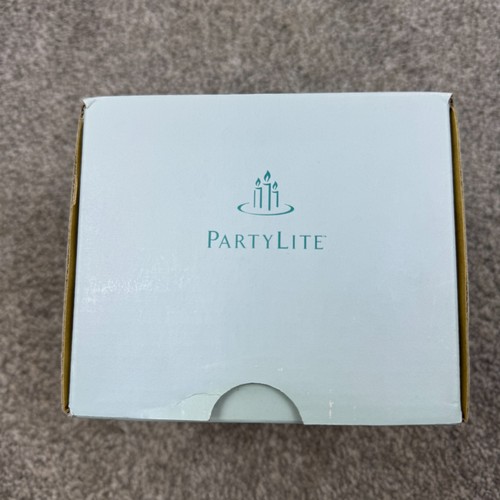 PartyLite Waterlily Tealight Votive Candle Holder P0560 Glass & Brass - Picture 8 of 11