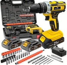 18/30/136pcs 20V Electric Cordless Drill Tool Box Set Screwdriver Bits