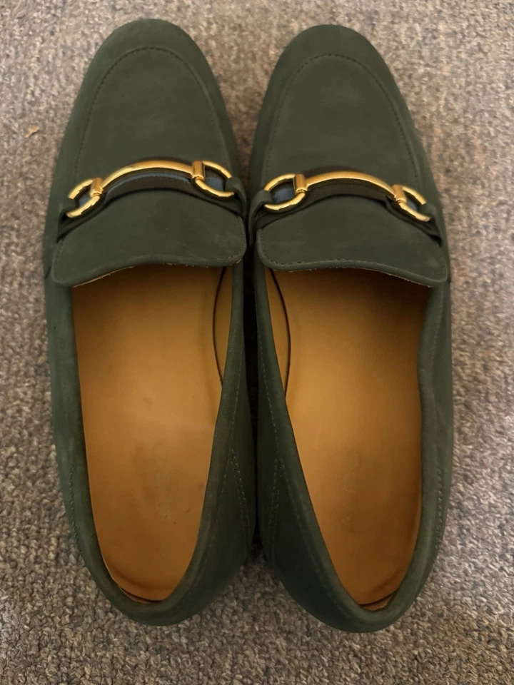 Zapatos de vestir sin cordones Aldo de gamuza verde para hombre talla 10,5 EU 43,5 Foto 2 de 4