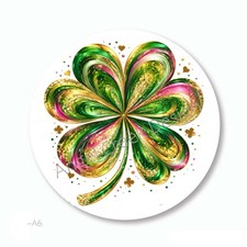 Clover Shamrock Scrapbook Stickers Envelope Seals St. Patrick's Day Favors