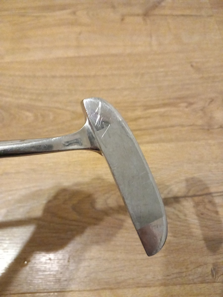 Putter Halley Llondon Vintage, Tête En Laiton Et Manche En Caryer (35 Pouces), Club De Golf Ancien