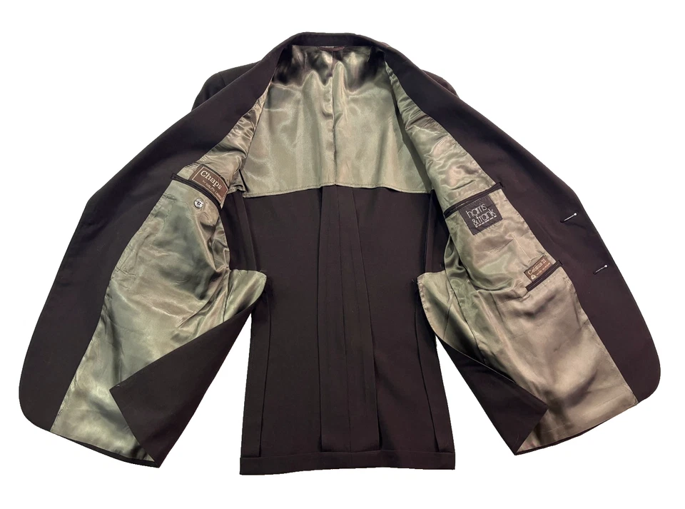 VTG 1970s Ralph Lauren Chaps 38S Wool Blend Blazer Jacket Sport Suit Coat Brown - Image 3 of 4