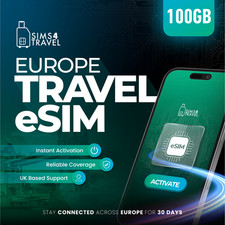 Europe Travel eSIM | 20GB-100GB | 5G/4G  | 30 Days | 50+ Countries | Instant QR