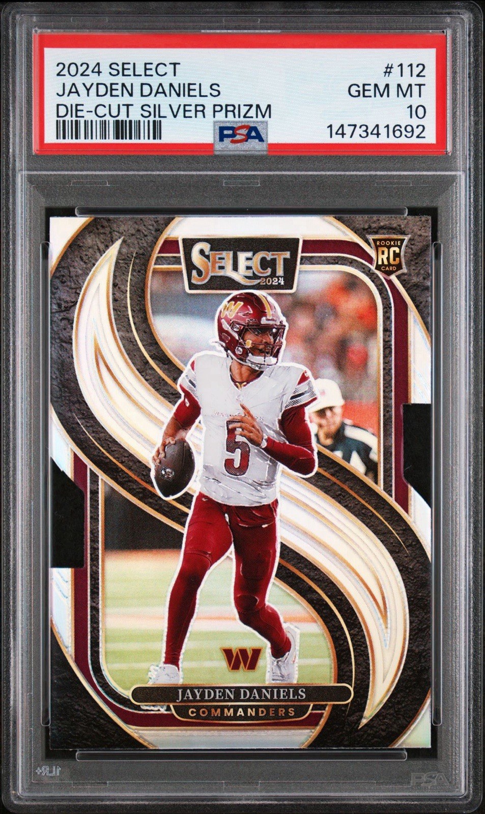2024 Panini Select - Jayden Daniels #112 Silver Prizm Die-Cut (RC) PSA 10!