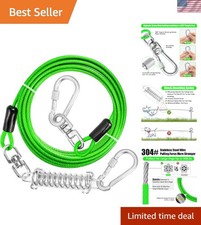 Dog Tie Out Cable, 10/15/20/30/40/50/70/100/150FT Runner Cable with Swivel Ho...