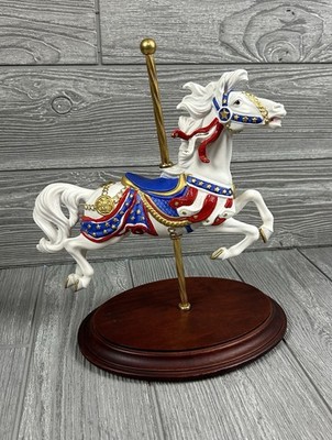 Franklin Mint American Glory Carousel Horse Figurine Lynn Lupetti Porcelain