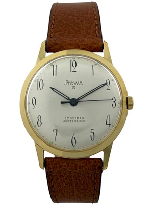 Herrenarmbanduhr Stowa Registered Handaufzug mit Sunburst-Dial, funktioniert - Bild 1 von 4