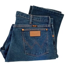 VTG Wrangler 13MWZ Cowboy Cut Blue Jeans Original Fit 40 x 32 Men's with Zipper